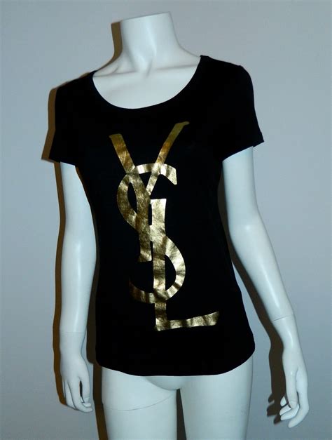 ysl black logo tee|ysl shirts price.